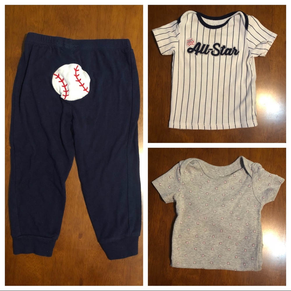 ⚾️SIZE 18m BASEBALL OUTFIT WITH 2 SHIRTS & PANTS⚾️